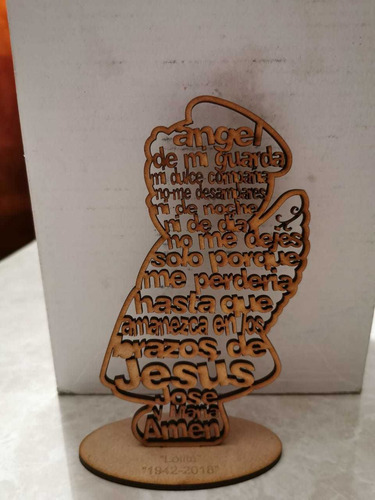 Imagen 5 de 6 de 15 Cruz De 30 Cm Mdf De 3mm Con Base Personalizada