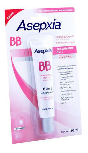 Maquillaje Líquido Asepxia B B Autoajustable 8 En 1 Envió Ya