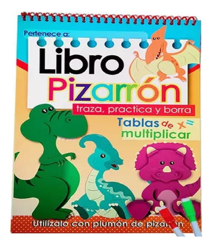 Libro Pizarrón Borra Y Escribe De Las Tablas De Multiplicar