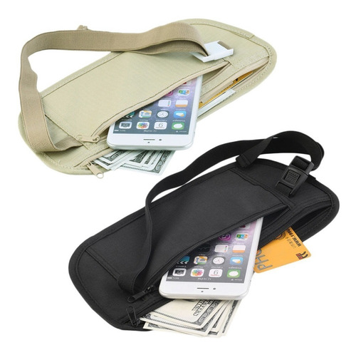 Imagen 9 de 9 de Riñonera De Viaje Invisible Estuche Seguridad Oculto