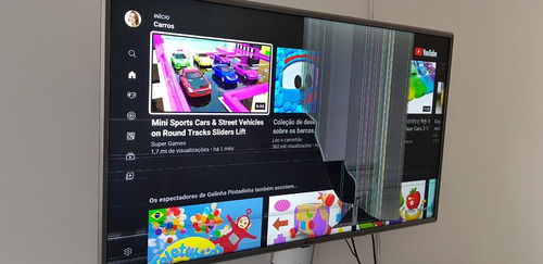 Tv LG 4k 43um7510psb Tela Quebrada.