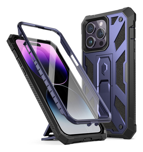 Funda Para iPhone 14 Pro Max Morada Con Proteccion Frontal