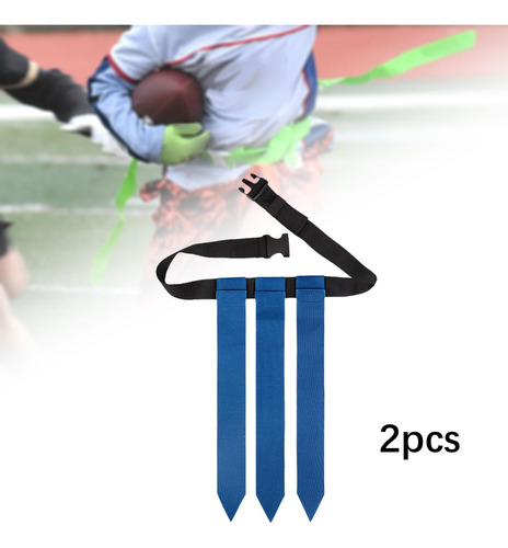 Cinturón De Fútbol De Bandera Ajustable De 2 Piezas, Azul