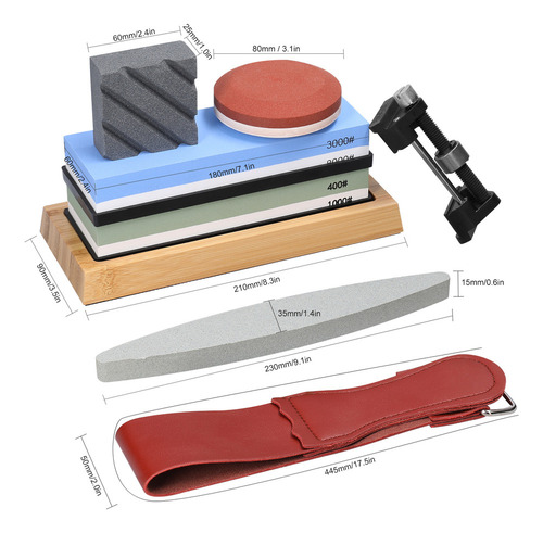 Kit Afilador Piedra Grindstone 400/1000, Base De Grano 3000/
