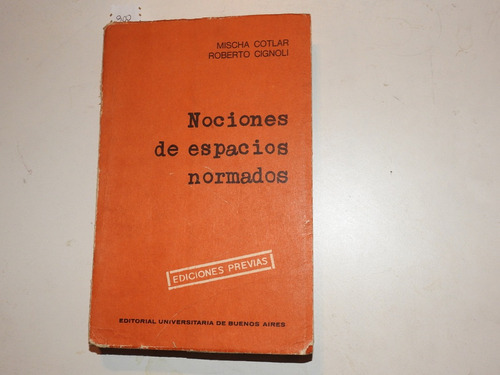 Nociones De Espacios Normados - L502