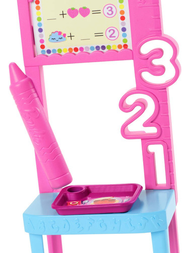 Barbie Profesiones Set Maestra Cabello Rubio Con Niña Multicolor