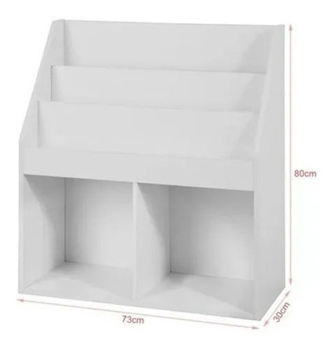 Livreiro Com Nichos Eduard 100% Mdf (quarto Infantil) Cor Branco
