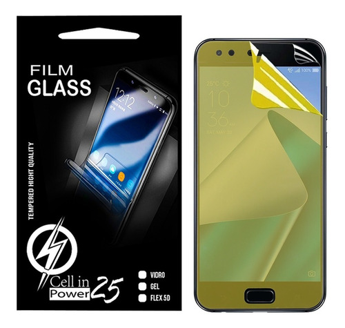 Imagem 1 de 5 de 2 P/ Gel Zenfone 4 Ze554kl + 2 Pelicula Traseira Carbono
