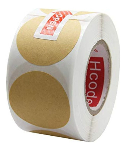 Hcode Natural Papel Kraft Etiquetas De Puntos Color De 15 Pu