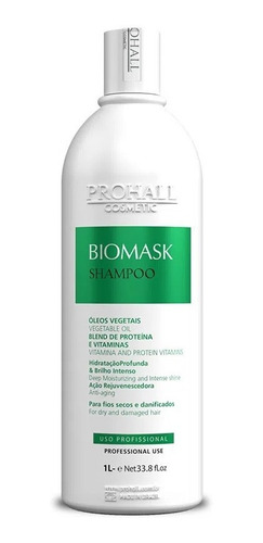 Kit Biomask Prohall Shampo 1 Litro + Condicionador 1 Litro