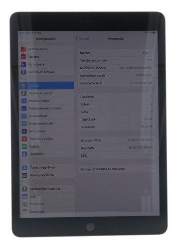 Imagen 2 de 6 de iPad Apple A2197 iPad 7 Wi-fi 10.2
