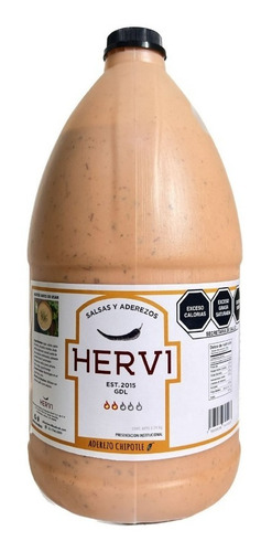 Aderezo Chipotle- 4 Galones Salsas Hervi Caja Con 4 Pz