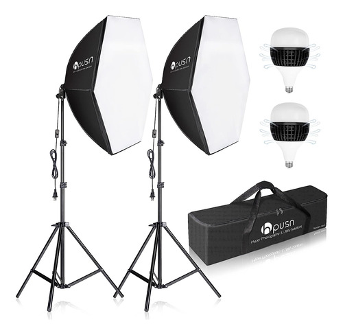 Hpusn Softbox - Kit De Iluminación De Fotografía Profesional