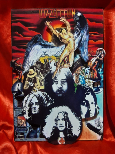 Cuadros De Madera Grandes 3d Led Zeppelin 7