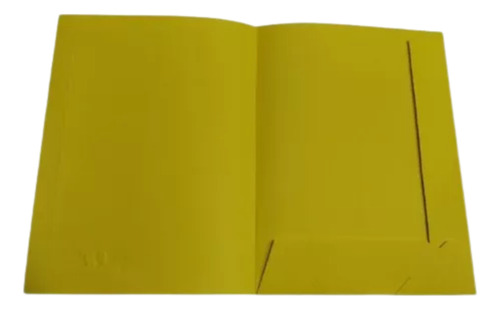 Carpeta Presentacion A4 Cartulina 2 Solapas Amarilla X 50 Un Color Amarillas