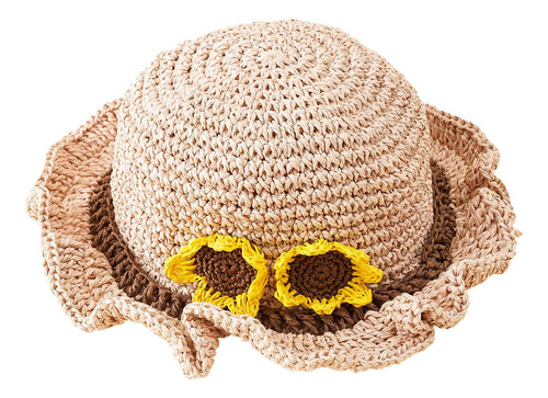 Sombrero De Pescador Tejido De Verano Con Flores Para Exteri