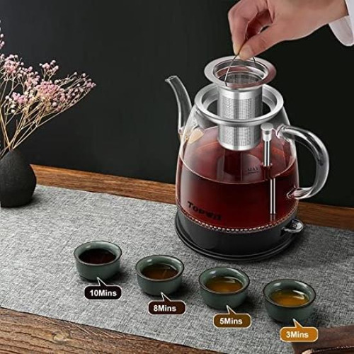 Hervidor Eléctrico Topwit De Cristal, Para Agua Caliente, Té