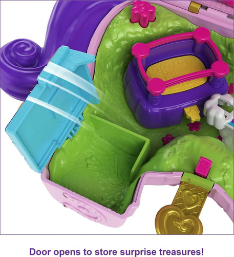 Toy Playset Polly Pocket, Unicornio De Viaje 2 En 1, Con 2 M