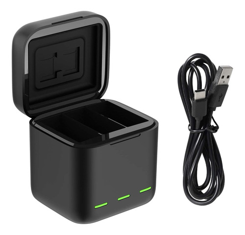 Cargador Usb Con Cable Tipo C Para Gopro Hero 9 Negro-