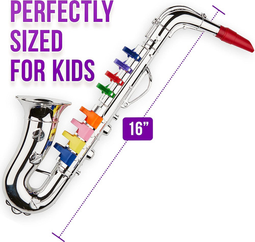 Saxofón De Juguete Click N Play Para Niños Con 8 Teclas De