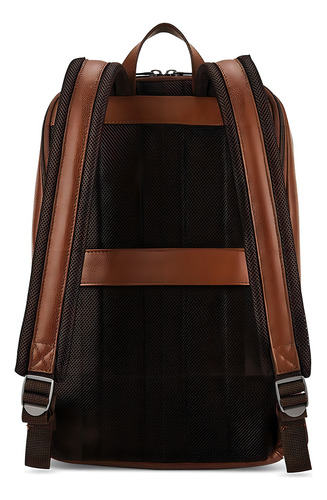 Mochila Samsonite Clásica De Cuero/coñac/notebook 13 Inch Color Marrón Diseño De La Tela Liso