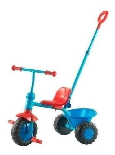 Triciclo Para Niños Con Guia Parental Azul - Rod001