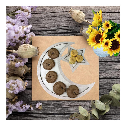 Kymy Wooden Eid Mubarak Posters, Bandeja De De De