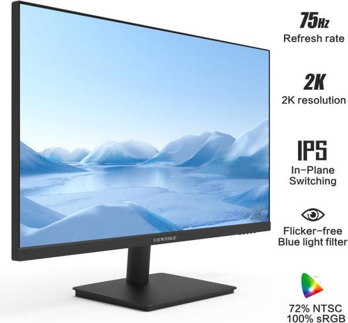 Monitor Viewedge De 27 Pulgadas Con Panel Ips 2k 2560 X 1440
