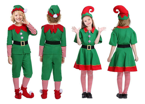 . Disfraz De Elfo Navideño, Conjunto De Ropa De Elfo For