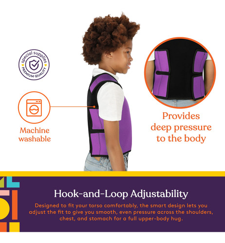 Sensory Compression Vest Special Supplies Deep Pressure Purp