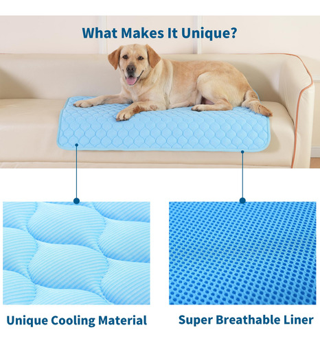 Tapete Refrescante Para Perros Petcool Modelo 39x27 Pulgadas Azul