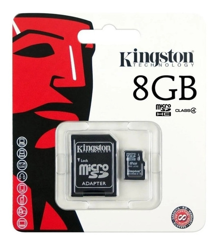 Cartão De Memória Kingston Sdc4 Com Adaptador Sd 8gb
