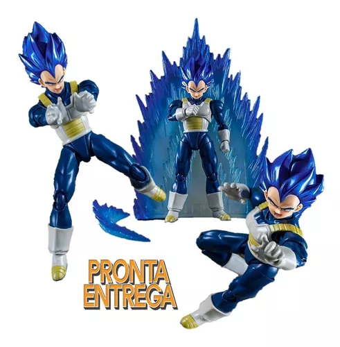 Boneco Articulado - Dragon Ball Super - Super Saiyan Vegeto - Azul