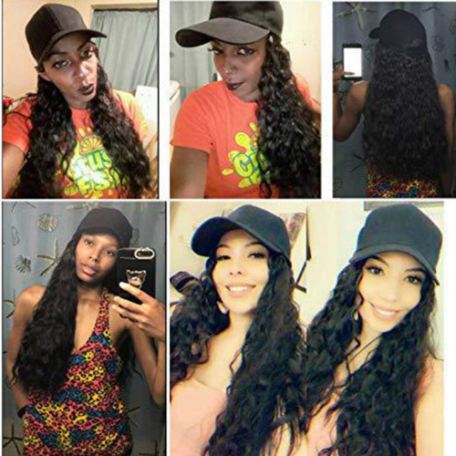 Vv Peluca G For Mujer Con Gorra De Béisbol Y Extensiones De