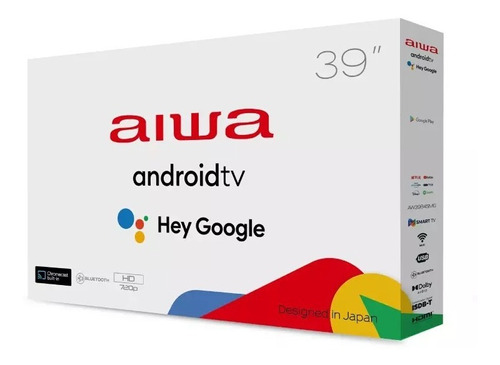 Imagen 1 de 2 de Smartv Aiwa 39 Pulgadas Android Tv 