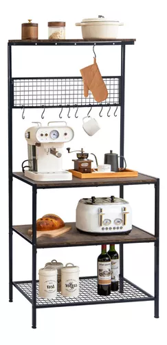 estantes para microondas organizador de cocina muebles expandible de metal