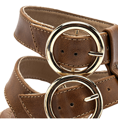 Sandalias Plataforma Mujer Seducta Camel 132-787