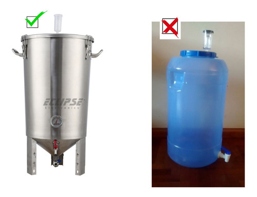 Fermentador Cerveza Artesanal 70l Con Chiller Conico Inox.