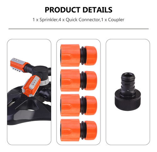 Imagem 6 de 8 de 6pcs Automatic 360 Graus Rotativo Jardim Aspersor Irrigati