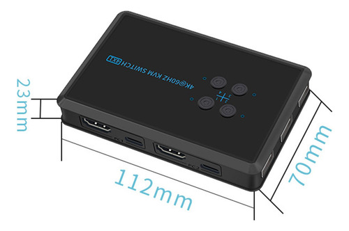 1 Salida Usb 2.0 Kvm Switch Box Para 4 Pc Sharing Usb Switch