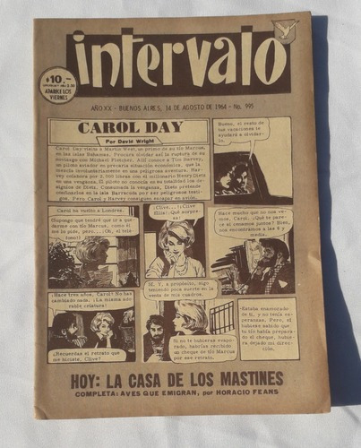 Historieta Comic ** Intervalo ** N° 995 Año 64 Antigua