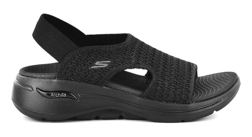 Sandalia Casual Skechers Go Walk Arch Fit All Black