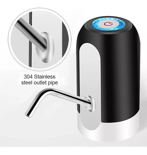 Imagen 4 de 5 de Dispenser Bomba De Agua Electric Con Carga Usb + Interruptor