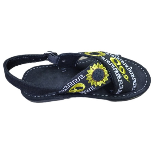 Huarache Mujer Artesanal Bordado Acojinado.