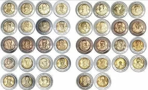 Coleccion De 37 Monedas Revolucion E Independencia C/envio