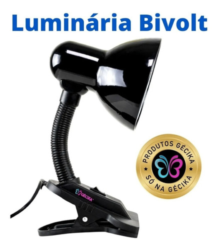 Imagem 1 de 4 de Luminaria De Mesa Articulavel Flexivel Manicure Unha Leitura