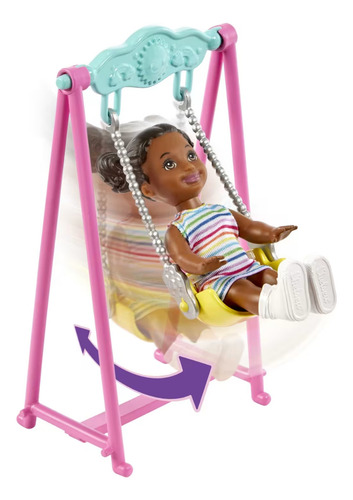 Playset Muñeca Skipper Niñera Con Castillo Inflable - Barbie