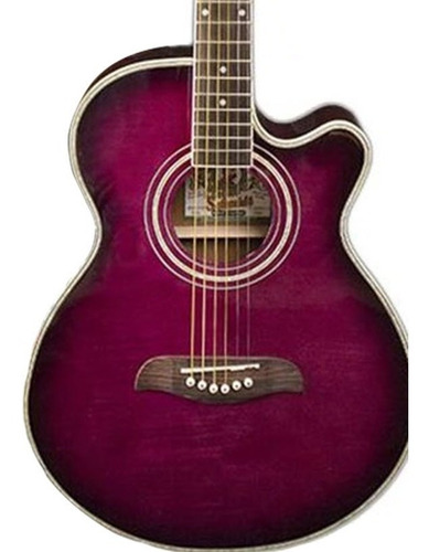 Oscar Schmidt Og10cef Tpu Guitarra Electroacustica Morada