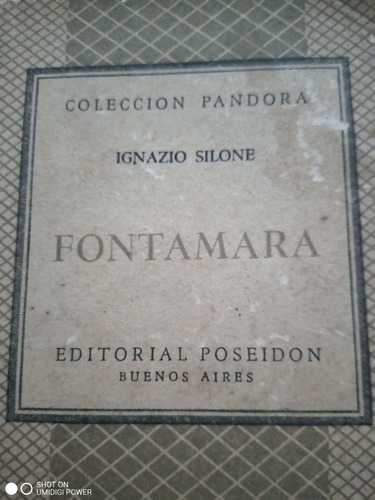 Fontamara (colección Pandora) - Ignazio Silone. Ed. Poseidón