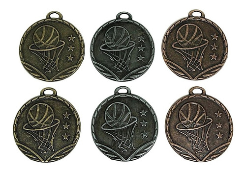 100 Medallas Deportivas Basket Básquet Basketbol 3,5cm